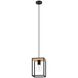 Libertad 1 Light 7.1 inch Structured Black Pendant Ceiling Light