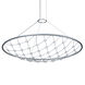 Constellation Galaxy Matrix LED 61 inch Bright Satin Aluminum Pendant Ceiling Light