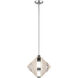 Waterford Copper Coast LED 15 inch Polished Nickel Karo Cut Pendant Ceiling Light