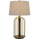 Sevran 31 inch 150 watt Antique Brass and Rubber Wood Table Lamp Portable Light