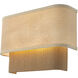 Textile Collection - Narberth Family 2 Light 14 inch Brushed Brass and Cream Linen ADA Wall Sconce Wall Light, EVOLV