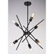Halsted 6 Light 24.25 inch Black and Satin Brass Pendant Ceiling Light