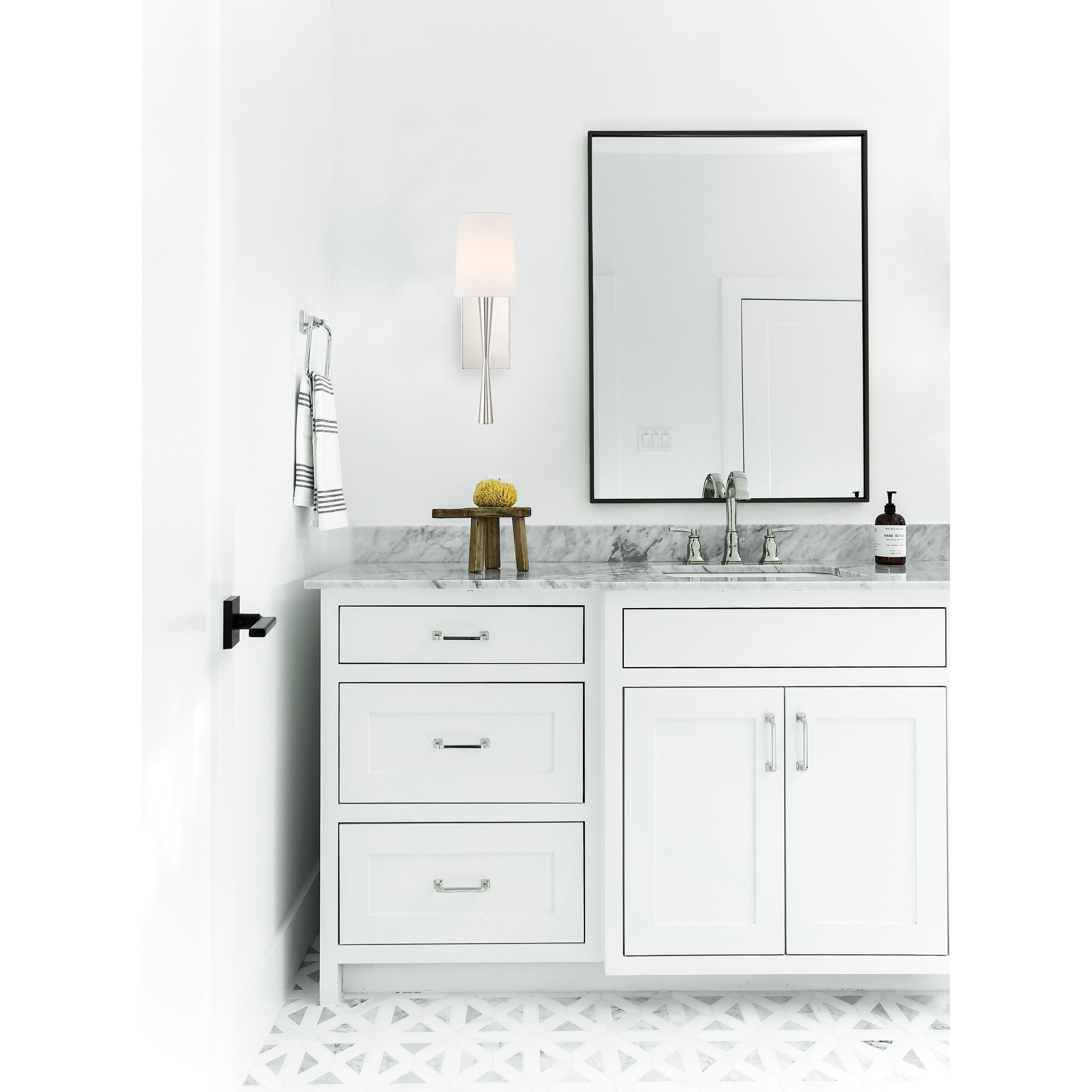 Trenton Bath Sconce Wall Light in Polished Nickel