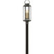 Danbury 3 Light 24.75 inch Aged Zinc with Heritage Brass Outdoor Post Mount Lantern