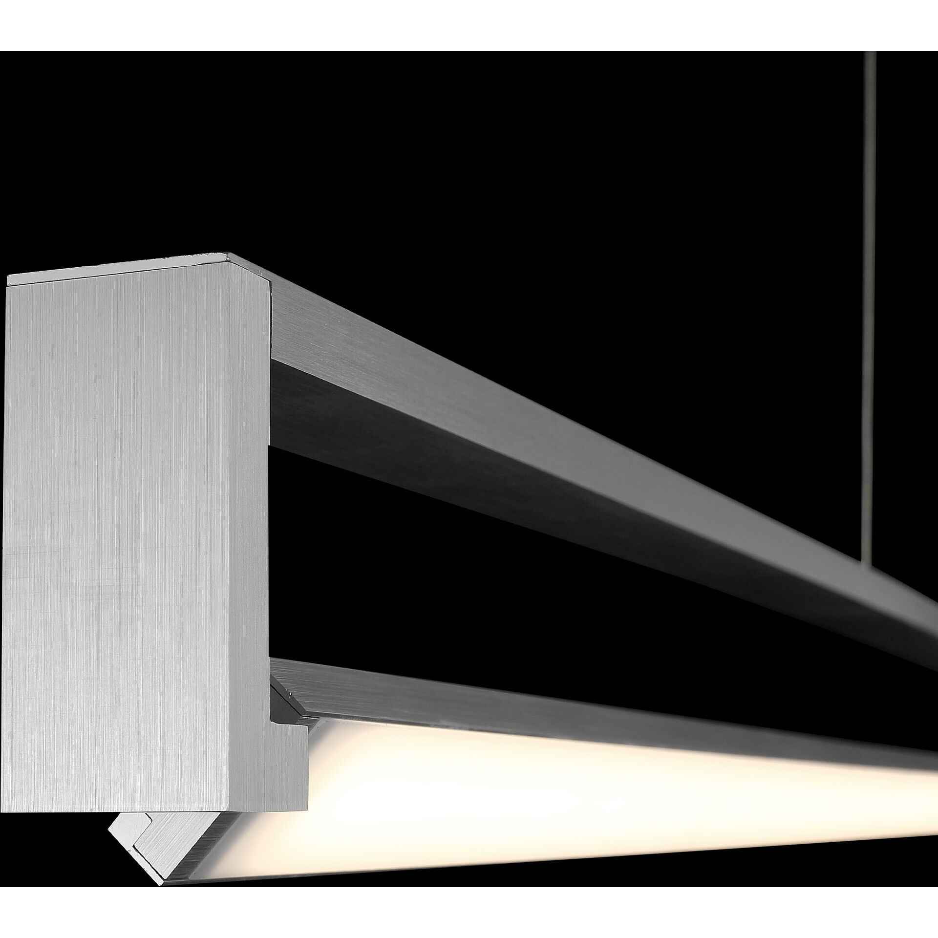 Lune LED 63 inch Aluminum Linear Pendant Ceiling Light, dweLED