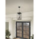 Walker Hill 3 Light 9.37 inch Matte Black Outdoor Pendant