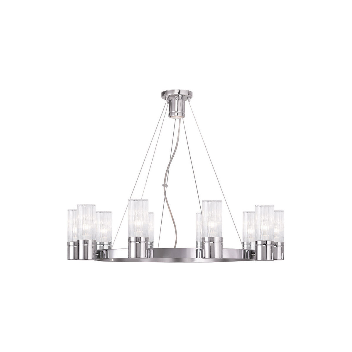Midtown 10 Light 30 inch Polished Chrome Chandelier Ceiling Light