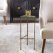 Giza 22 X 10 inch Brushed Gold and Glass Drink Table