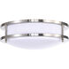 Glamour LED 10 inch Brushed Nickel Flush Mount Ceiling Light