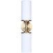 Kinslea 2 Light 6 inch Gold Vanity Light Wall Light in White Glass
