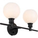 Syracuse 2 Light 19 inch Black Wall sconce Wall Light