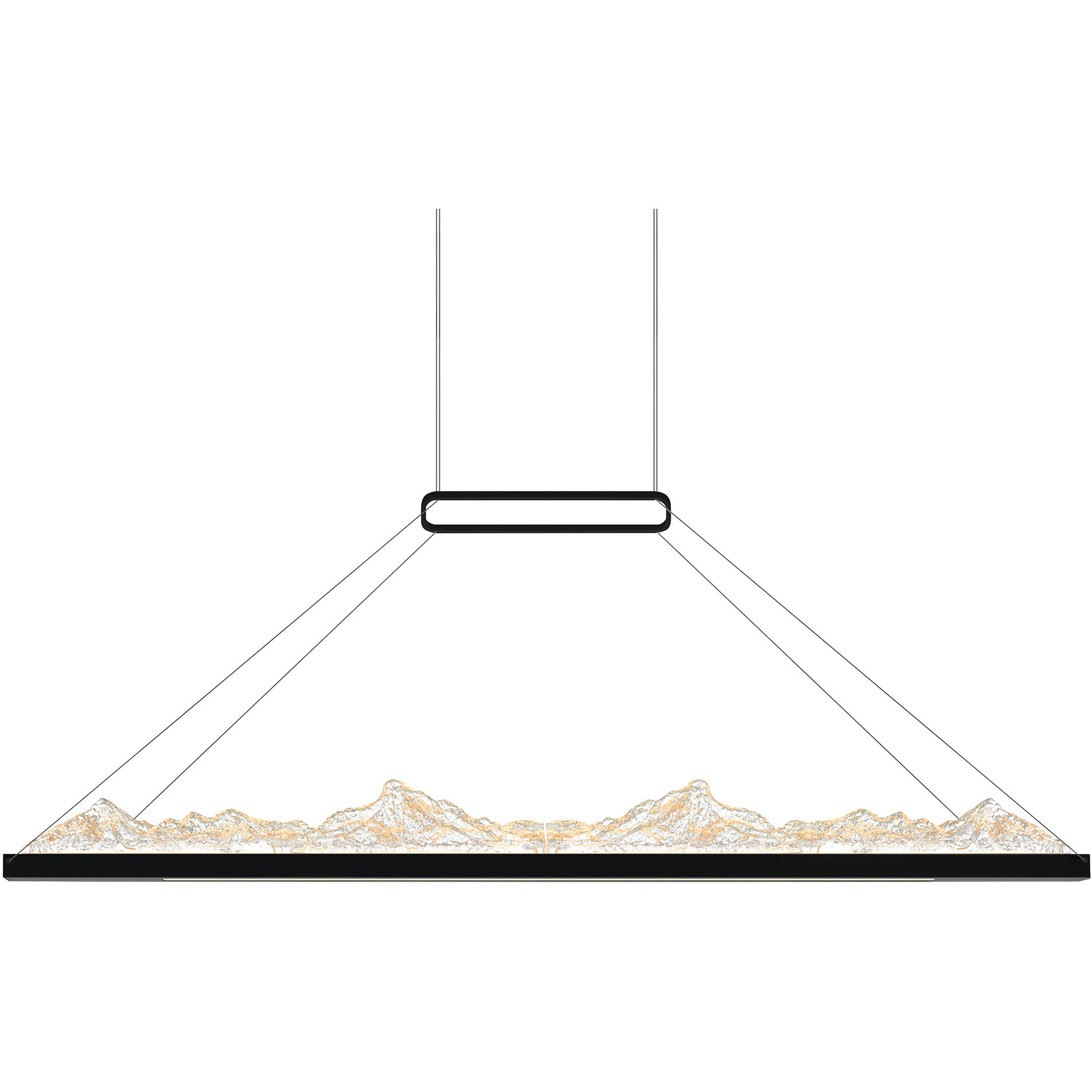 Himalayas LED 48 inch Black Island/Pool Table Light Ceiling Light