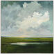 Spectacular Journey Green and Blue and Neutral and White Canvas