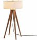 Quattro 31 inch 23.00 watt Natural Ash Wood and Weathered Brass Table Lamp Portable Light