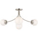 kate spade new york Prescott LED 28.25 inch Polished Nickel Semi-Flush Mount Ceiling Light in White Glass, Large