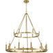 Dutton 18 Light 42.75 inch Signature Brass Chandelier Ceiling Light