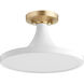 Bugle 1 Light 15 inch Studio White Flush Mount Ceiling Light
