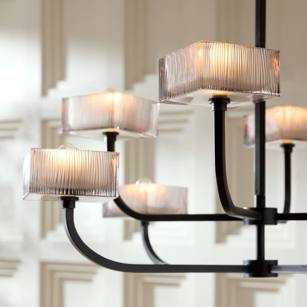 Louis 8 Light 39.5 inch English Bronze Chandelier Ceiling Light