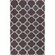 Frontier 36 X 24 inch Eggplant, Charcoal, Cream Rug
