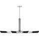 Turbine 6 Light 44 inch Coal With Brushed Nickel Island Light Ceiling Light