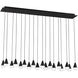 Sean Lavin Cupola LED Nightshade Black Chandelier Ceiling Light, Integrated LED