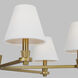 AH by Alexa Hampton Paisley 6 Light 36 inch Burnished Brass Chandelier Ceiling Light