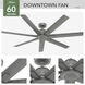Downtown 60 inch Matte Silver Outdoor Ceiling Fan