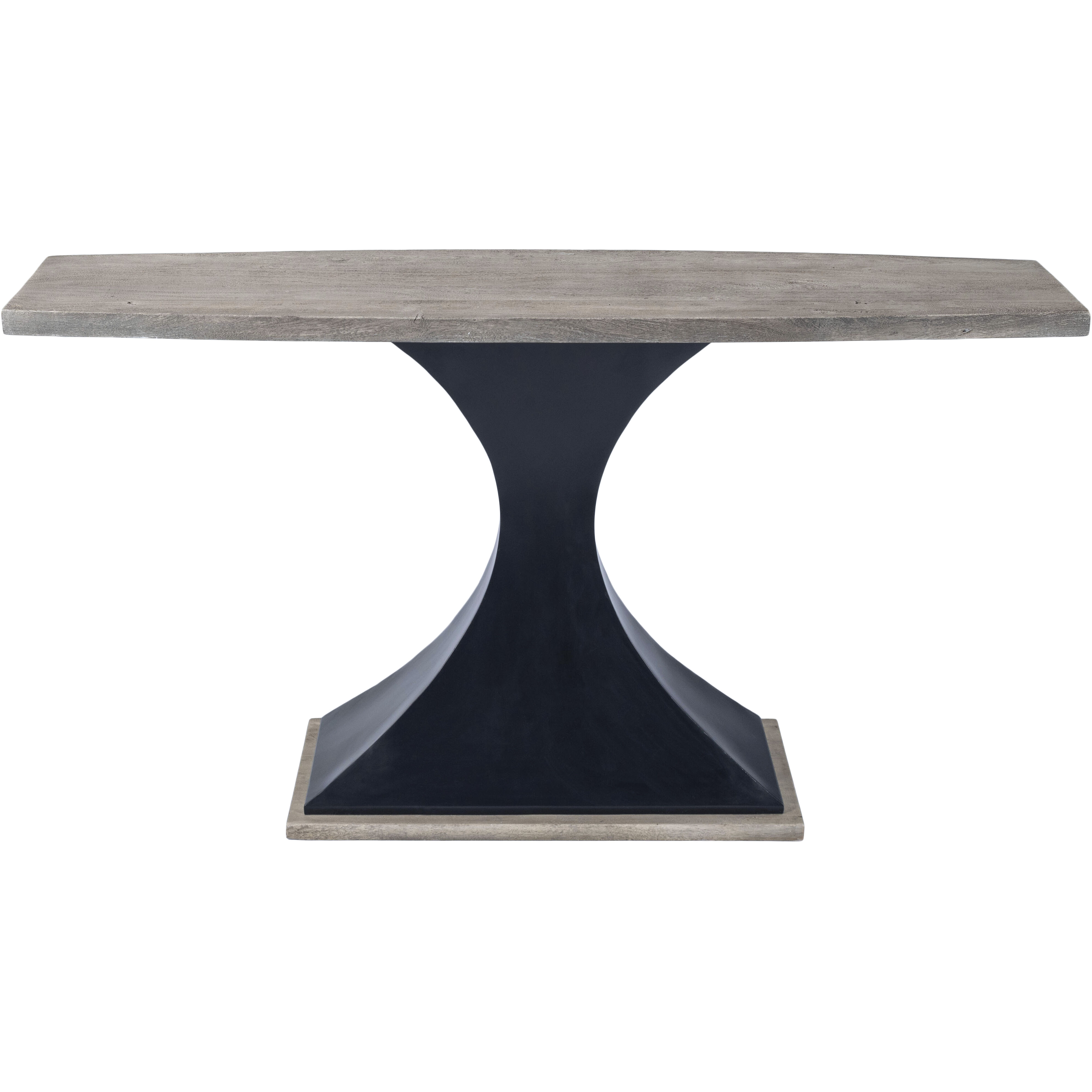 Lidiya Wood & Metal Console Table in Gray
