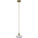 Reservoir LED 7 inch Antique Brass Pendant Ceiling Light, Inline