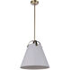 Blakely 1 Light 16 inch White and Aged Brass Pendant Ceiling Light