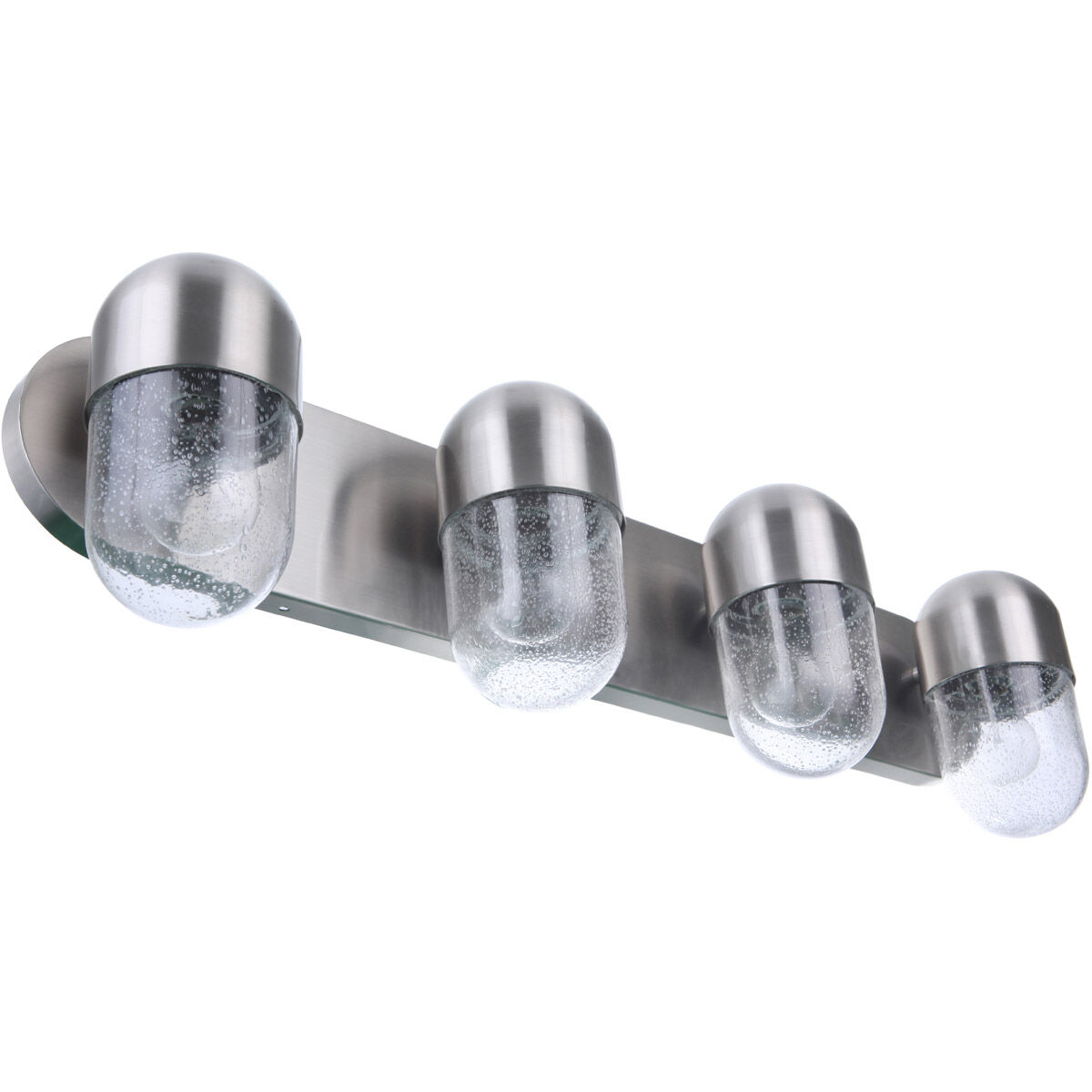 Pill 4 Light 31.38 inch Brushed Polished Nickel Vanity Light Wall Light