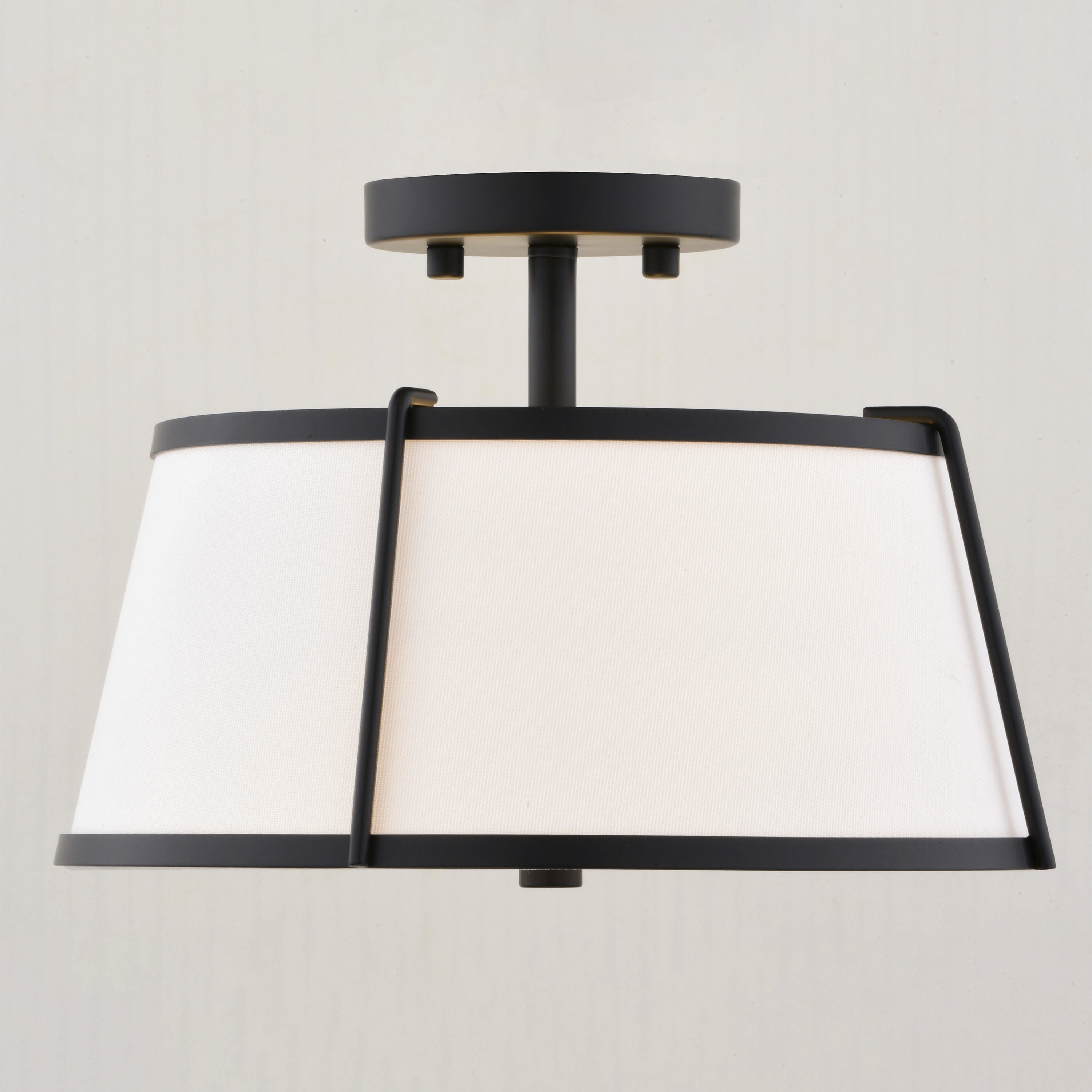 Marion 2 Light 13 inch Matte Black Semi-Flush Mount Ceiling Light