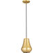 Hartford 1 Light 7 inch Satin Gold Mini Pendant Ceiling Light