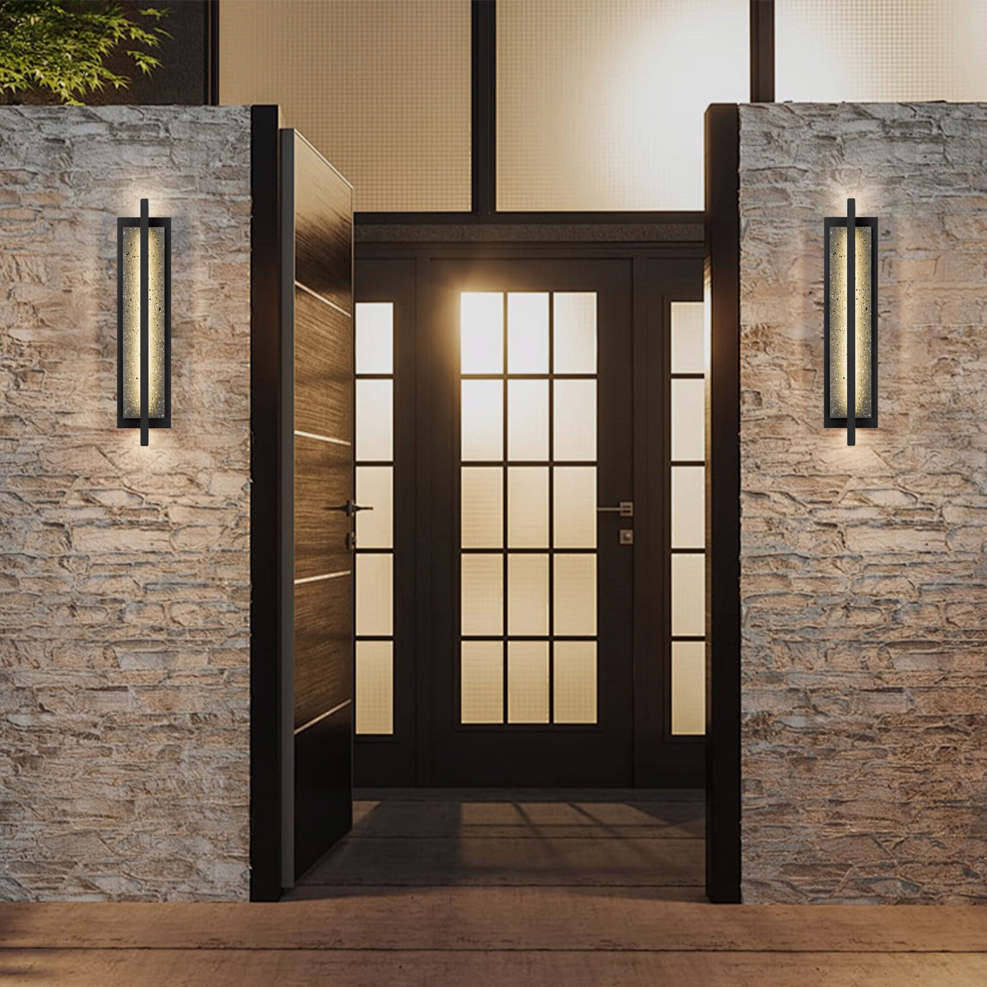 Dakota LED 24 inch Sand Black Outdoor Wall Sconce