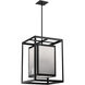 Double Box 1 Light 16 inch Textured Black Outdoor Pendant