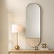 Russo 59 X 19.88 inch Travertine and Golden Bronze Mirror