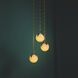 Alesa 5 Light 13.78 inch Antique Brass and Alabaster Pendant Ceiling Light