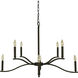 Bridgeport 8 Light 34 inch Iron Chandelier Ceiling Light
