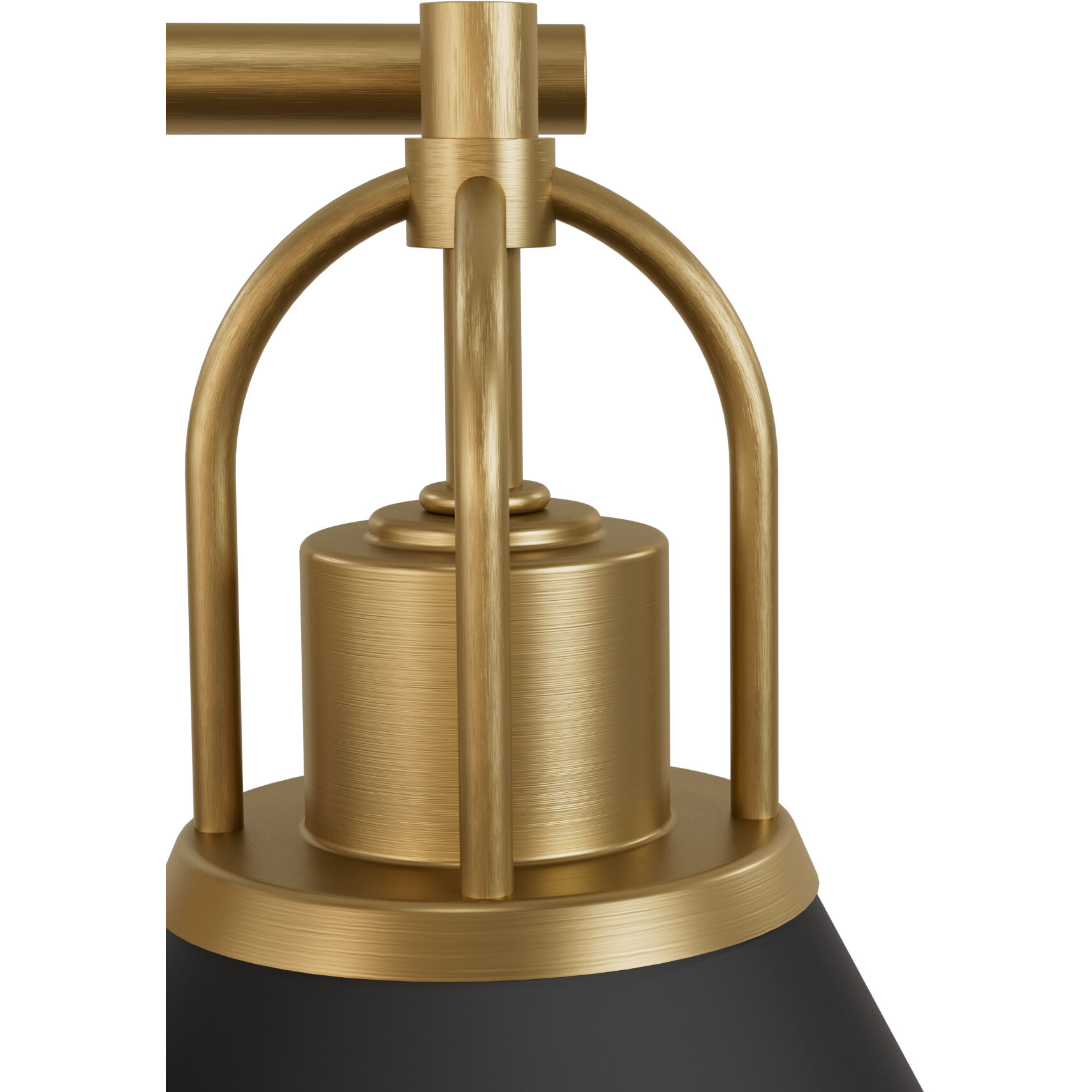 Carrington Isle 3 Light 27 inch Matte Black and Luxe Gold Bath Vanity Wall Light, Medium