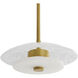 Mohegan 1 Light 12 inch Clear and Antique Brass Pendant Ceiling Light