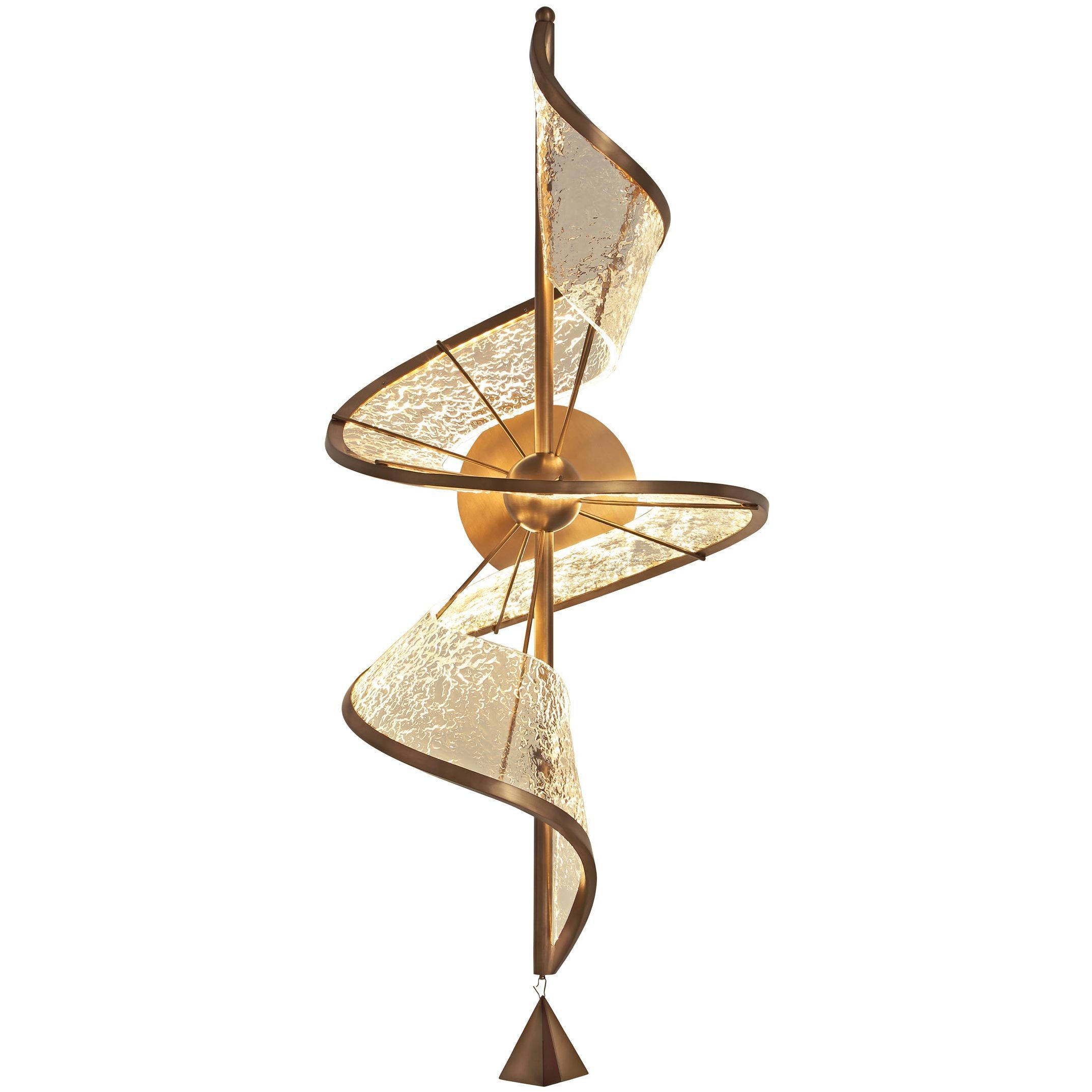 Ziva Aurora LED 13 inch Brushed Champagne Wall Sconce Wall Light