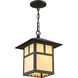 Montclair Mission 1 Light 10 inch Bronze Outdoor Pendant Lantern