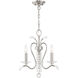 Serafina 3 Light 16.5 inch Brushed Nickel Convertible Mini Chandelier/Ceiling Mount Ceiling Light