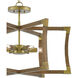 Bastian 6 Light 27 inch Chestnut and Brass Semi-Flush Mount Ceiling Light, Small