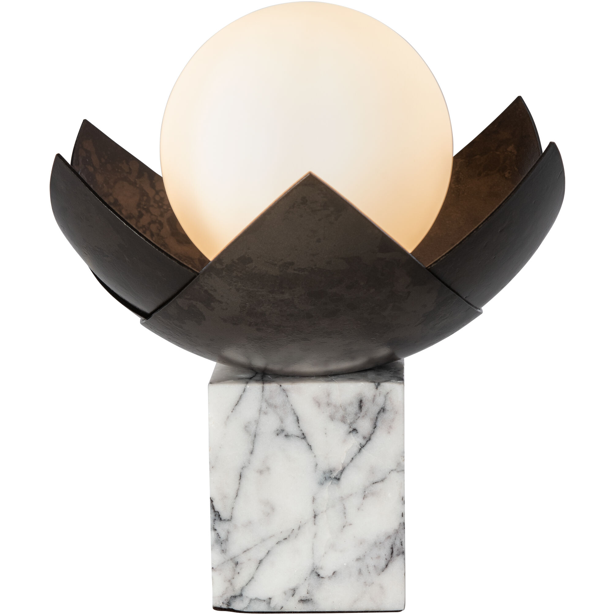 Blossom 10.4 inch 60.00 watt Dark Smoke Mini Table Lamp Portable Light in Lilac Marble