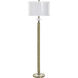 Coralie 63 inch 100 watt Hayla Gold and White Floor Lamp Portable Light