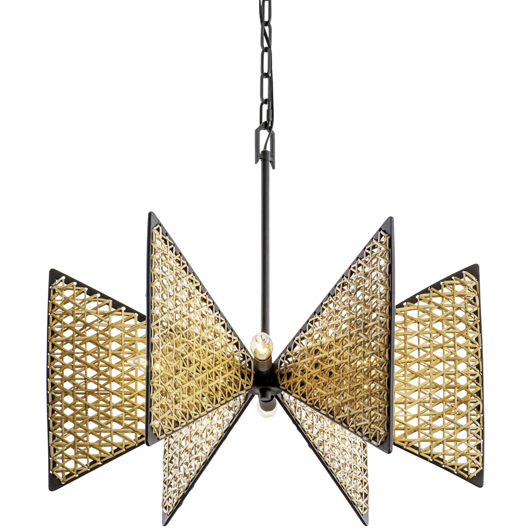 Machina 6 Light 24 inch Matte Black with Sulihiya Chandelier Ceiling Light, Smithsonian Collaboration