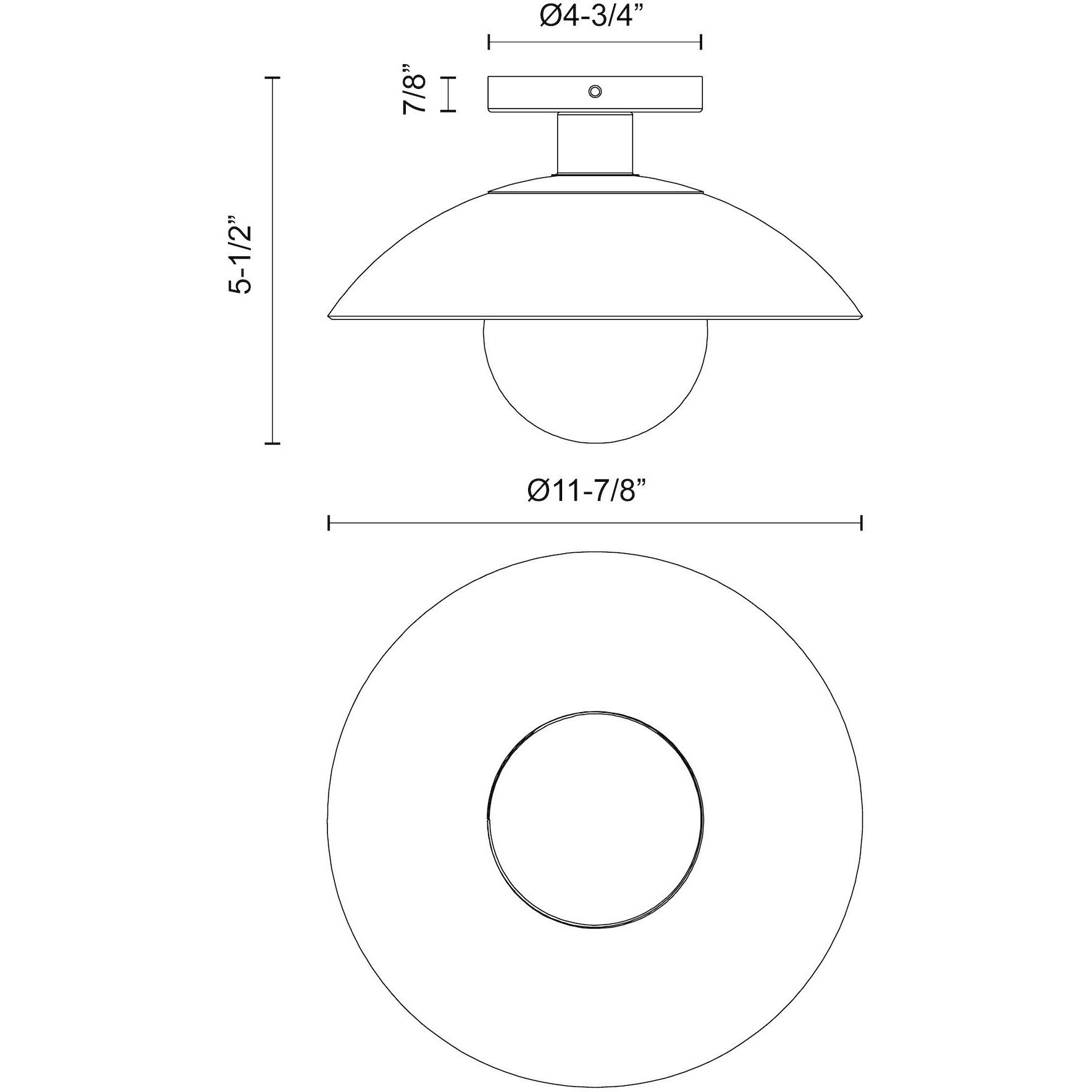 Alora Mood Francesca 1 Light 11.88 inch Matte Black Semi-Flush Mount Ceiling Light