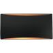 Ambiance 1 Light 10 inch Carbon Matte Black and Champagne Gold Wall Sconce Wall Light