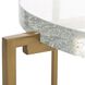Star-crossed 24 X 16 inch Brushed Gold and Seeded Glass Accent Table